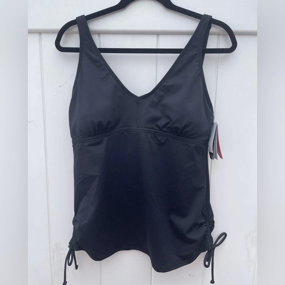 TYR One Piece Black Bathing Suit Top 14 NWT